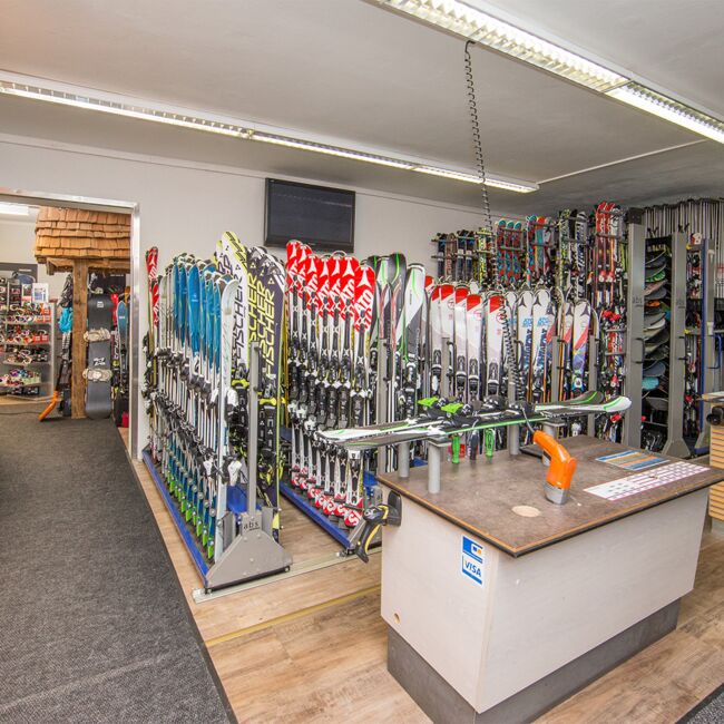 Onze skishop in Kaprun